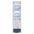 2 Golf Ball Tube & 8 Tees